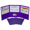 C-Line Products Tri-Fold Portfolio, Heavyweight Poly, Purple, 24PK 33949-BX - alternate 1